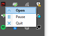 Duplicati Open - Right Click