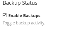 cPanel enable backups