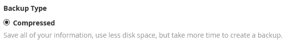 Compression backups