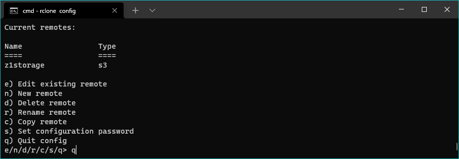 quit configurator
